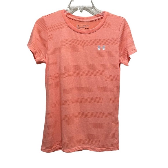 Under Armour Tops - Under Armour HeatGear Velocity Crew Neck Short Sleeve Tee Shirt Orange Size XS